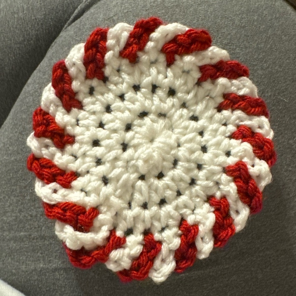 Handmade coasters. Peppermint. Set of 4 $10.